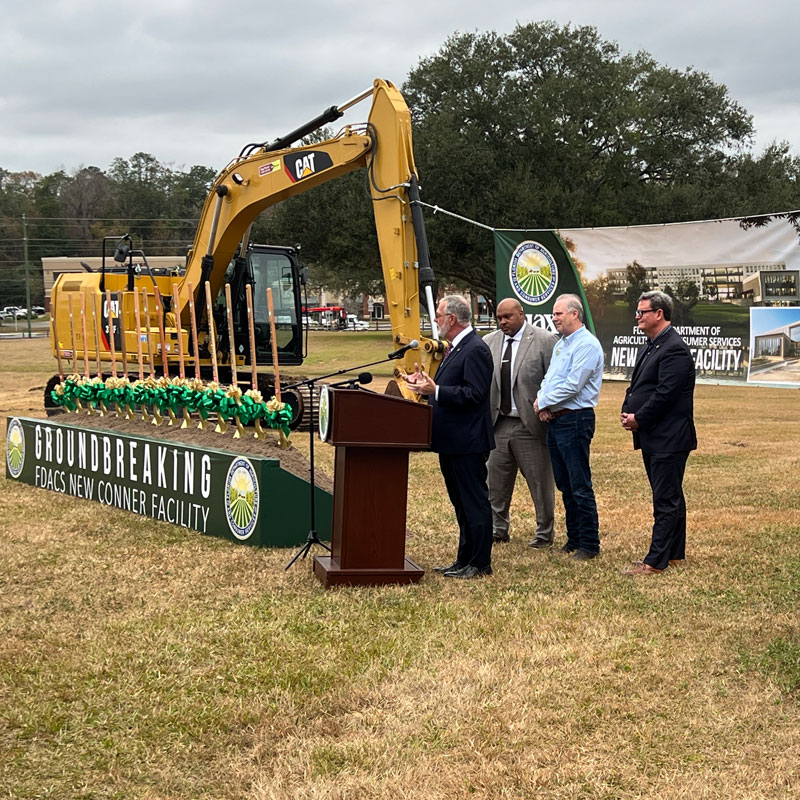 GO to Agriculture Department breaks ground on new $208 million Tallahassee lab, office complex